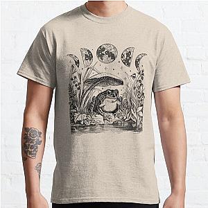 Cute Cottagecore Aesthetic Frog Mushroom Moon Witchy Vintage Classic T-Shirt Offical Store RB0812