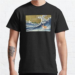 Corgi dog surfing The Great Wave  Classic T-Shirt Offical Store RB0812