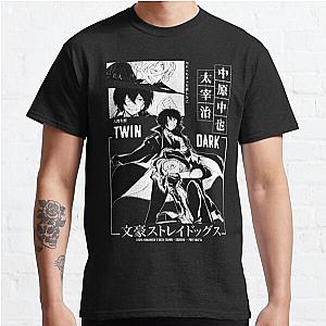 Soukoku Bungou Stray dogs Chuyaa and Dazai Classic T-Shirt Offical Store RB0812