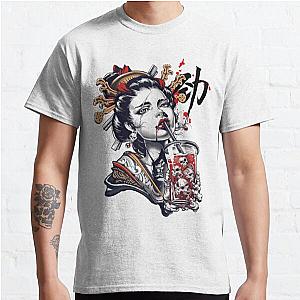 Japanese Geisha Girl Vaporwave Cyberpunk Popart Urban Style Classic T-Shirt Offical Store RB0812