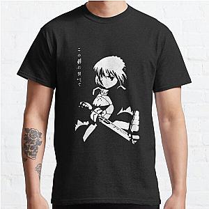 Saber Fate stay night Anime Fan art Classic T-Shirt Offical Store RB0812