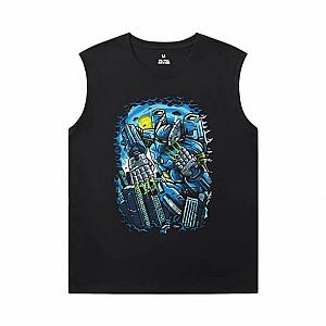 Vintage Anime Tshirts Gundam Sleeveless Printed T Shirts Mens WS2302