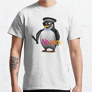 NO anime allowed penguin cop Classic T-Shirt Offical Store RB0812