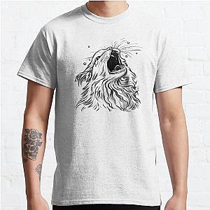 White/Lines-Only Screaming Thurston Meme Cat Classic T-Shirt Offical Store RB0812