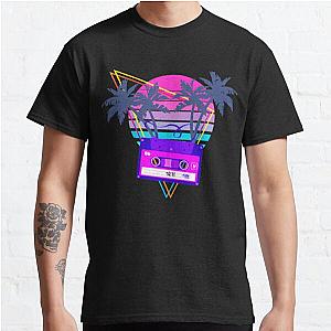 90s Vaporwave Sunset Cassette Tape in Outrun Synthwave style design Classic T-Shirt Offical Store RB0812