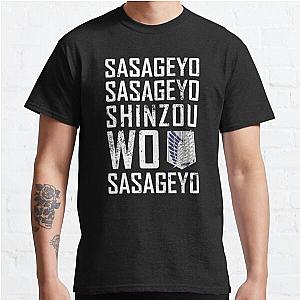 Attack on titan sasageyo sasageyo shinzou wo Classic T-Shirt Offical Store RB0812