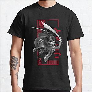 Levi Ackerman - Attack On Titan - Typography 3 Classic T-Shirt Offical Store RB0812