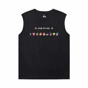 Anime One Piece Black Sleeveless Shirt Men Cool T-Shirt WS2302