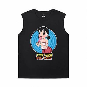 Personalised Pokonyan Shirts Doraemon Black Sleeveless Tshirt WS2302