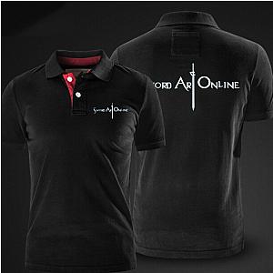 Quality Sword Art Online Polo Men Red xxl Polo Shirt WS2302