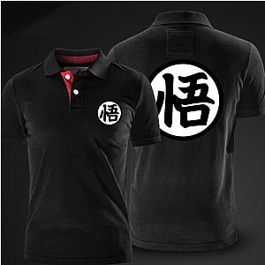 Quality Dragon Ball Son Goku Polo Shirts Men Boy Black Polo WS2302