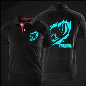 Luminous Fairy Tail Polo Shirt Black XXL Men Polo T shirt WS2302