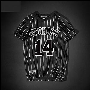 Slam Dunk Shohoku Mitsui Hisashi striped Tee Shirt WS2302