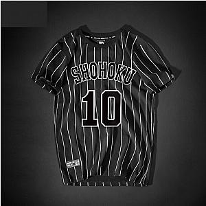 Slam Dunk Hanamichi Sakuragi No.10 striped T-shirt WS2302