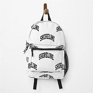 Shoreline Mafia Merch Logo White T-Shirt Long Sleeve 2 Backpack