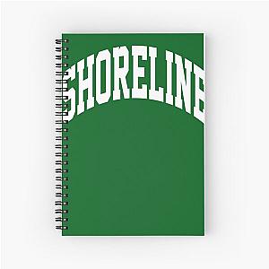 Shoreline Mafia Merch Logo White white Spiral Notebook