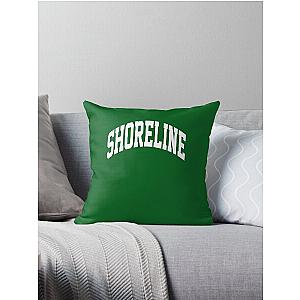 Shoreline Mafia Merch Logo White white Throw Pillow