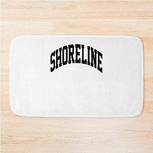 Shoreline Mafia Merch Logo White T-Shirt Long Sleeve 2 Bath Mat