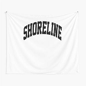 Shoreline Mafia Merch Logo White T-Shirt Long Sleeve 2 Tapestry