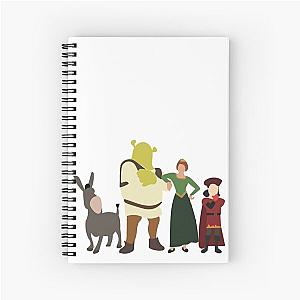 Minimalist Shrek and Friends Spiral Notebook