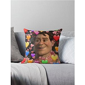 Human shrek Throw Pillow