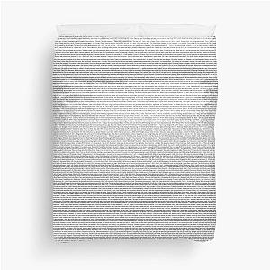 entire shrek script Duvet Cover