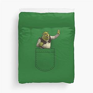 Waving Pocket Shrek Duvet Cover