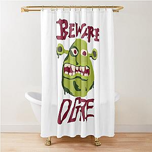 Beware Ogre Shrek Sign Shower Curtain