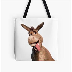 Donkey Shrek All Over Print Tote Bag