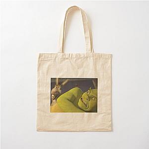 shrek and donkey on the bed Cotton Tote Bag