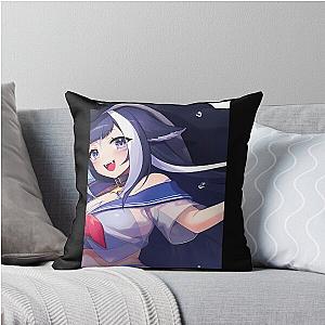 Shy orca throw pillow