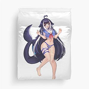 Lewd Shyly Wearing Swimsuit Duvet Cover