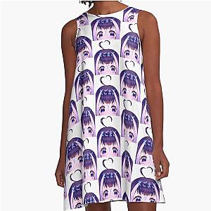 Silk Peeker A Line Dress