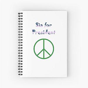 Sia For President Spiral Notebook