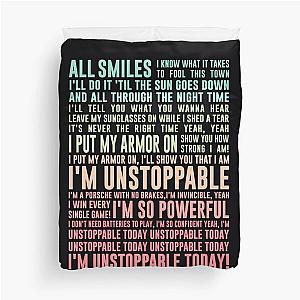 UNSTOPPABLE - SIA - music lyrics  	 Duvet Cover