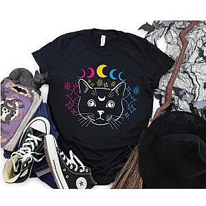 Pan Flag Shop - Celestial Cat Moon Classic Casual T-shirt