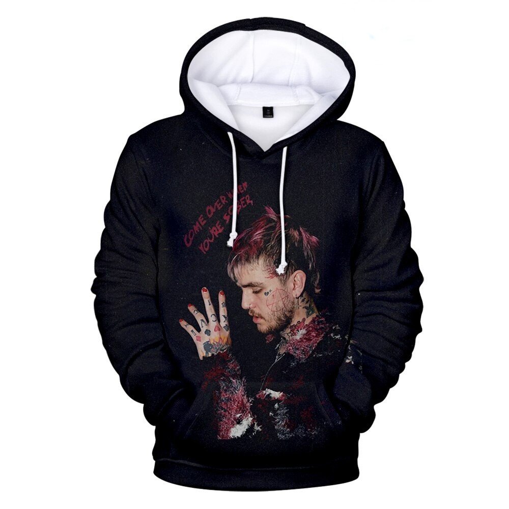 lil peep cowys 3d graphic hoodie 8243 - Lil Peep Shop