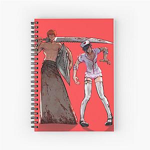 Pyramid Head Beel and Nurse Belphie - Silent Hill x Obey Me Spiral Notebook