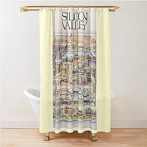 Silicon Valley Magazine Cover Map Shower Curtain