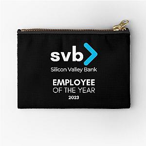 Employee of the Year SVB Silicon Valley Bank 2023 Bankruptcy Bank Run Meme Zipper Pouch