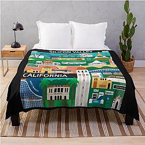 Silicon Valley Souvenir Throw Blanket