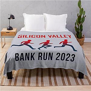 Silicon Valley Bank Run Throw Blanket