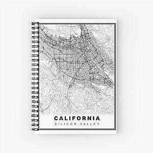 Silicon Valley Map Spiral Notebook