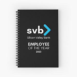 Employee of the Year SVB Silicon Valley Bank 2023 Bankruptcy Bank Run Meme Spiral Notebook