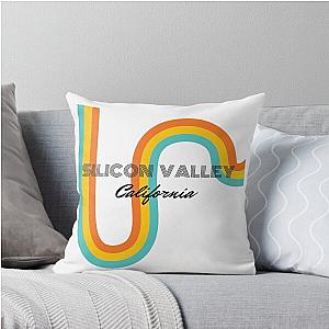 Silicon Valley California Rainbow Throw Pillow