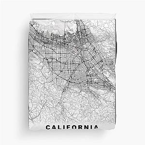 Silicon Valley Map Duvet Cover