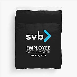 Employee of the Month SVB Silicon Valley Bank 2023 Bankruptcy Bank Run Meme Duvet Cover