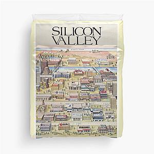 Silicon Valley Magazine Cover Map Duvet