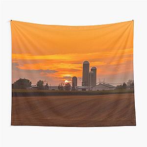 Barn Silo  Sunset Tapestry