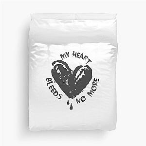 My Heart Bleeds Silverstein No More My Heart Bleeds No More Emo Phrase Broken Heart Typography Duvet Cover